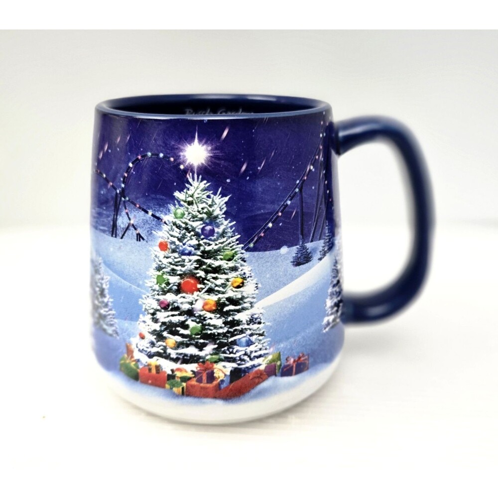 Busch Gardens Christmas Town Coffee Mug 3D Winter Holiday Tree Roller Coaster
